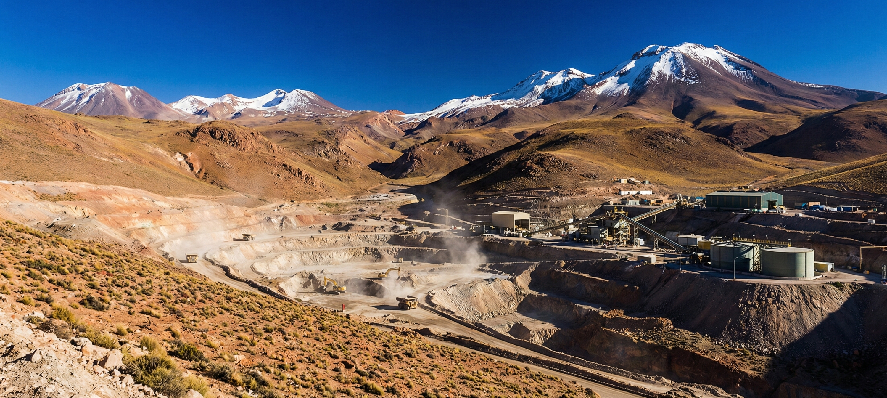 Operación minera en altura